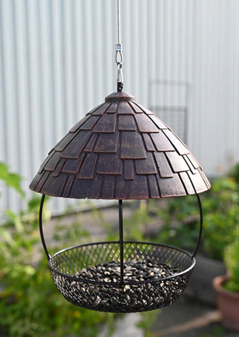 Shingled Sheltered Platform Bird Feeder