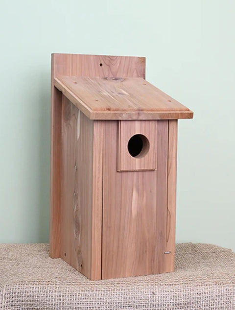 Nesting Box - 1 Hole - Birdhouse - Solid Red Cedar