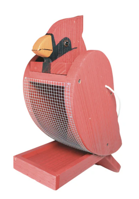 New - Large Cardinal Shape Bird Feeder