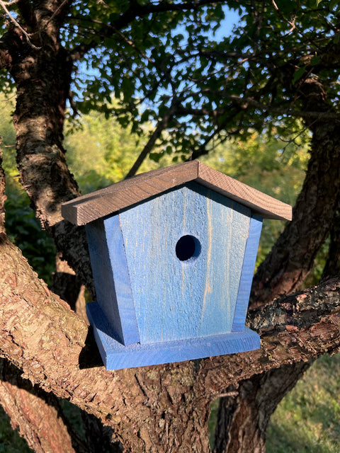 🇨🇦 NEW - Canadian Made - Wood Birdhouse - Blue