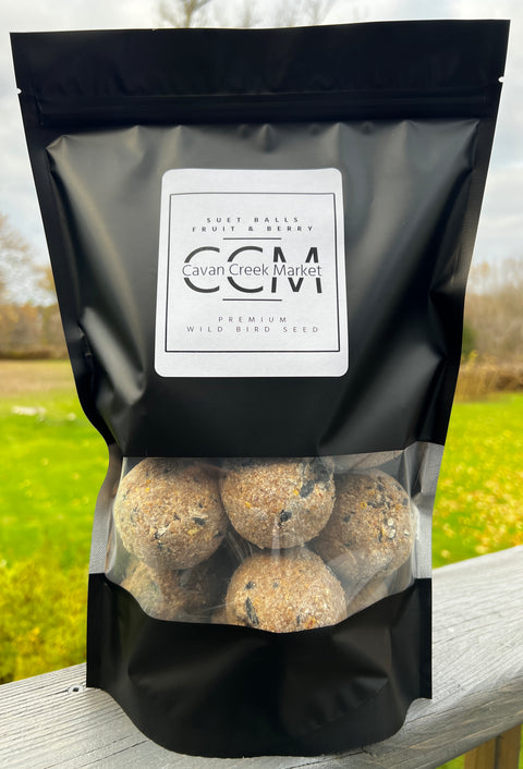 🇨🇦 Canadian Made - Suet Balls “Fruit & Berry” - Cavan Creek Market - Premium Wild Bird Seed 12 Balls