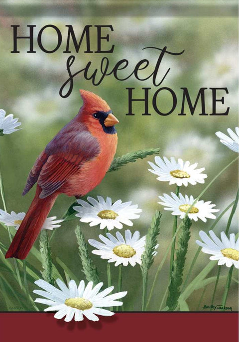 Cardinal & Daisies - Garden Flag