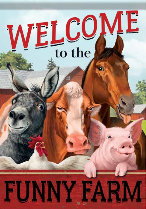Funny Farm - Garden Flag