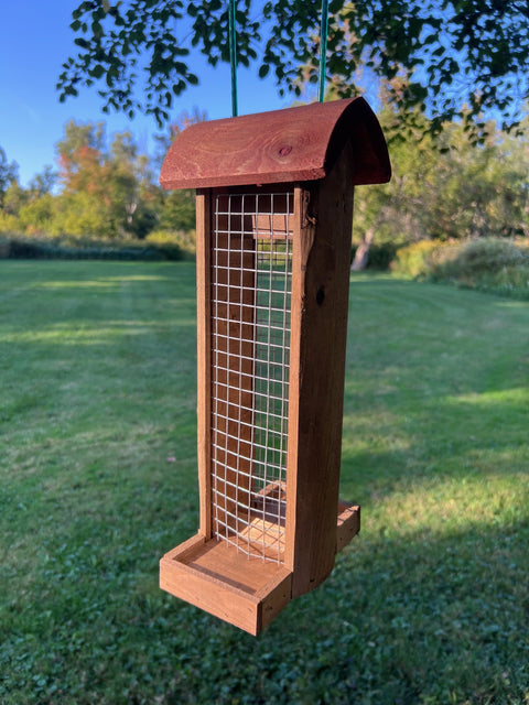 🇨🇦 NEW - Canadian Made - Wire Wood Bird Feeder - The Silo Peanut Feeder