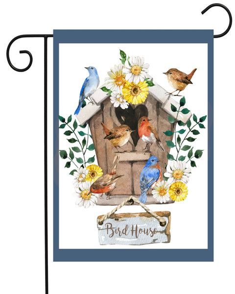 Bird House Garden Flag
