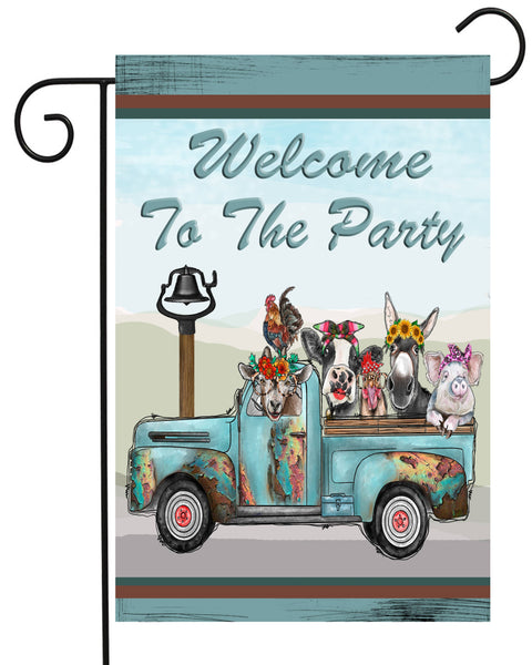 Farm Party Garden Flag