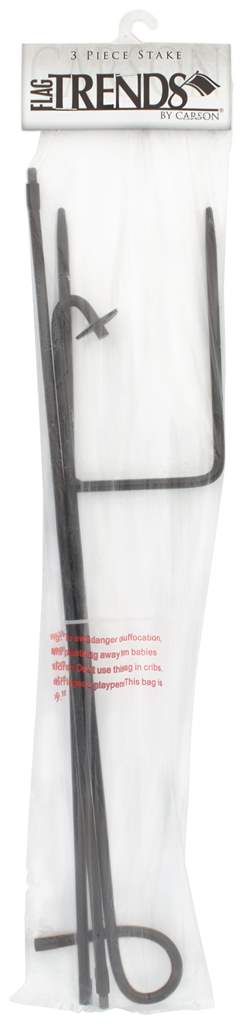Garden Flagpole, Stake (12" x 18" Garden Flag) - 3 Piece