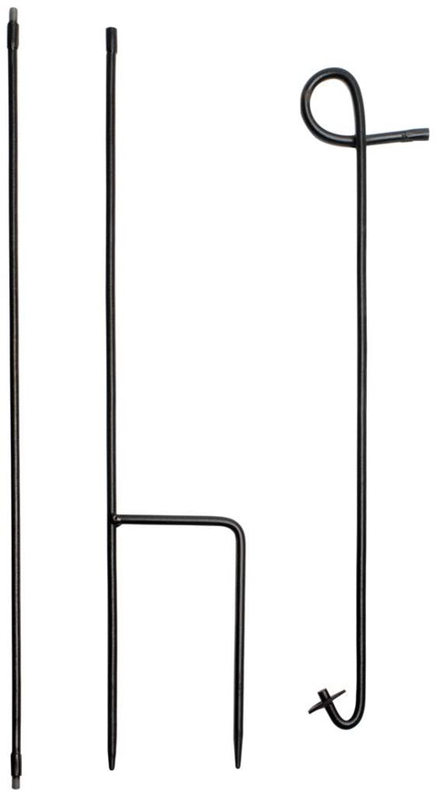 Garden Flagpole, Stake (12" x 18" Garden Flag) - 3 Piece