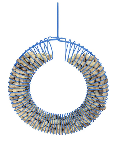 Wreath Peanut Ring Bird Feeder - Blue Jay Blue
