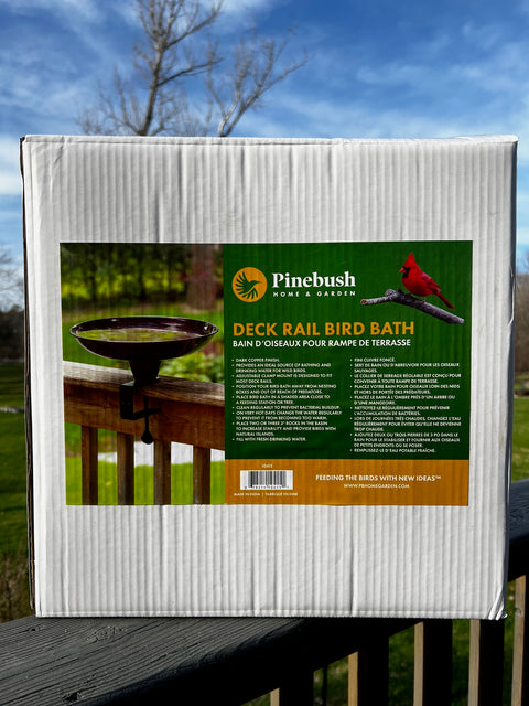 New - Deck Rail Birdbath