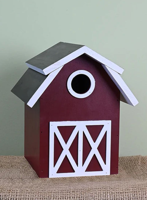 New - Barn Style - Nesting Box - Wood Birdhouse