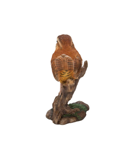 Carolina Wren on a tree stump - Bird Statue