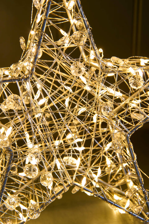 NEW - LED Galaxy Star Light 8" Silver