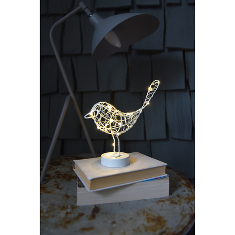 New - Robin LED Bird Light - White