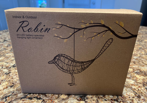 New - Robin Hanging LED Bird Light