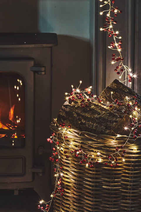 NEW - Red Berry - Garland String LED Light
