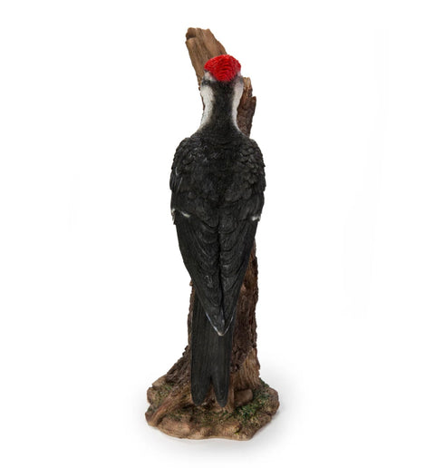 Pileated Woodpecker on a tree trunk - Bird Statue