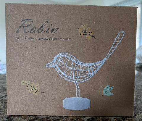 New - Robin LED Bird Light - White