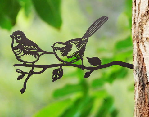 New - Sparrows Metal Bird Silhouette Stake