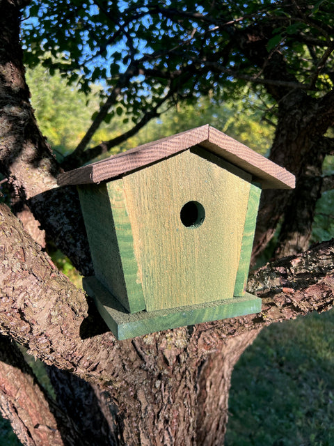 🇨🇦 NEW - Canadian Made - Wood Birdhouse - Green