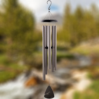 New - Wind Chime - Signature Series - 44" Large - Pewter Fleck