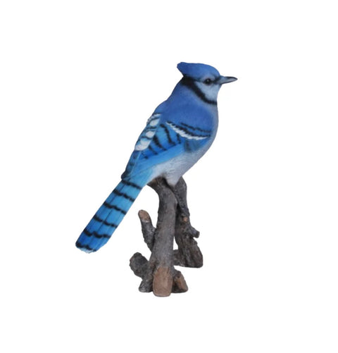 Blue Jay on a tree branch - Bird Statue