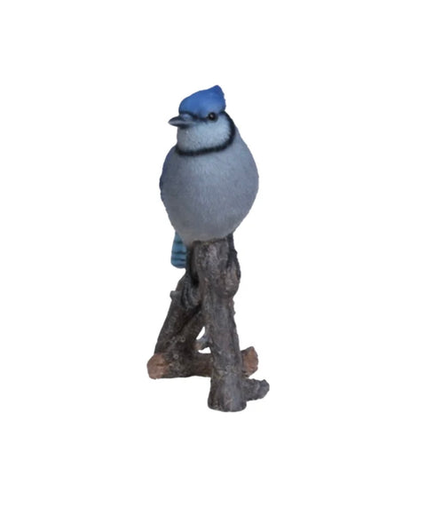 Blue Jay on a tree branch - Bird Statue