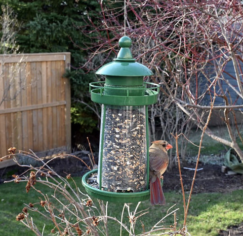 NEW - Lighthouse Bird Feeder - Green