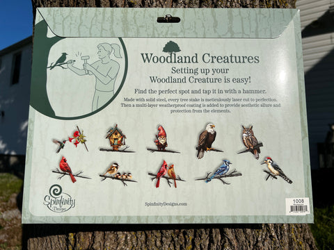 New - Woodland Creatures - Cardinal Tree Stake