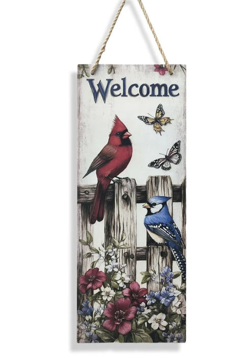 NEW - Cardinal and Blue Jay Welcome Plague
