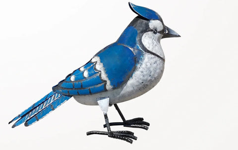 New - Metal Blue Jay - Garden Accent - Large