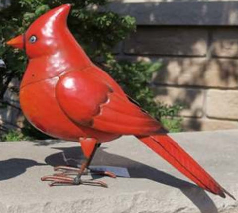 New - Metal Cardinal - Garden Accent - Large