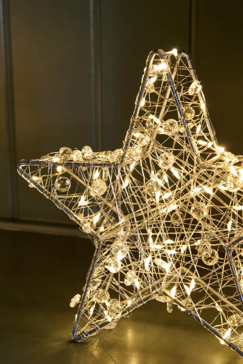 NEW - LED Galaxy Star Light 8" Silver