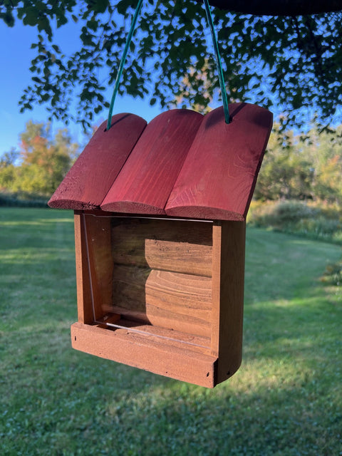 🇨🇦 NEW - Canadian Made - Wood Bird Feeder - Wall Hanger