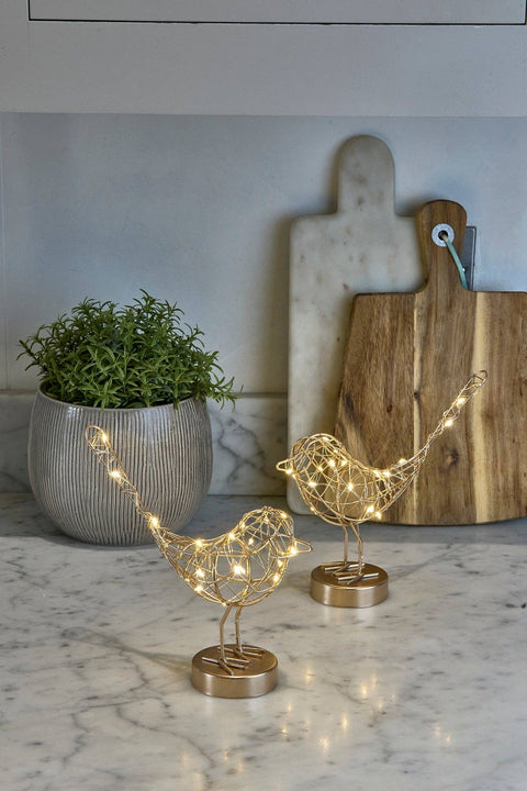 New - Robin LED Bird Light - Gold