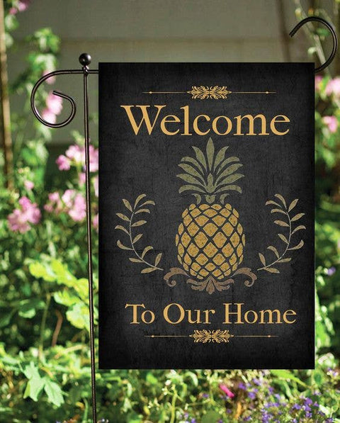 Drapeau de jardin d'ananas de bienvenue