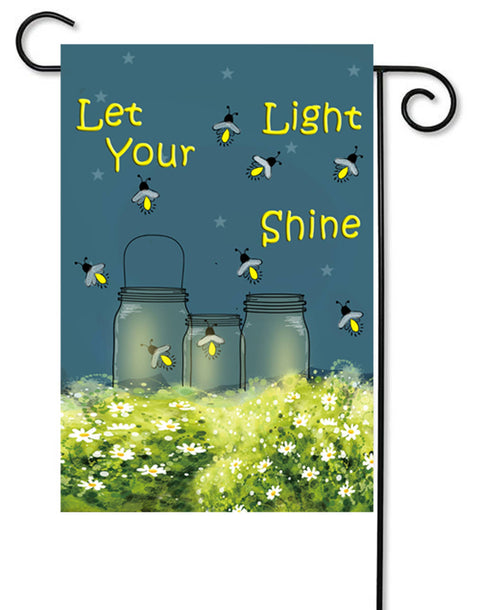 Let Your Light Shine Firefly Garden Flag